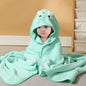 1 Cute Cartoon Animal-Shaped Multifunctional Large Towel for Infants and Toddlers, Made of Soft Coral Fleece Fabric, Polyester Material, Quick-Drying and Water-Absorbent Design, Can Be Used as a Bath Towel, Blanket, or Bathro