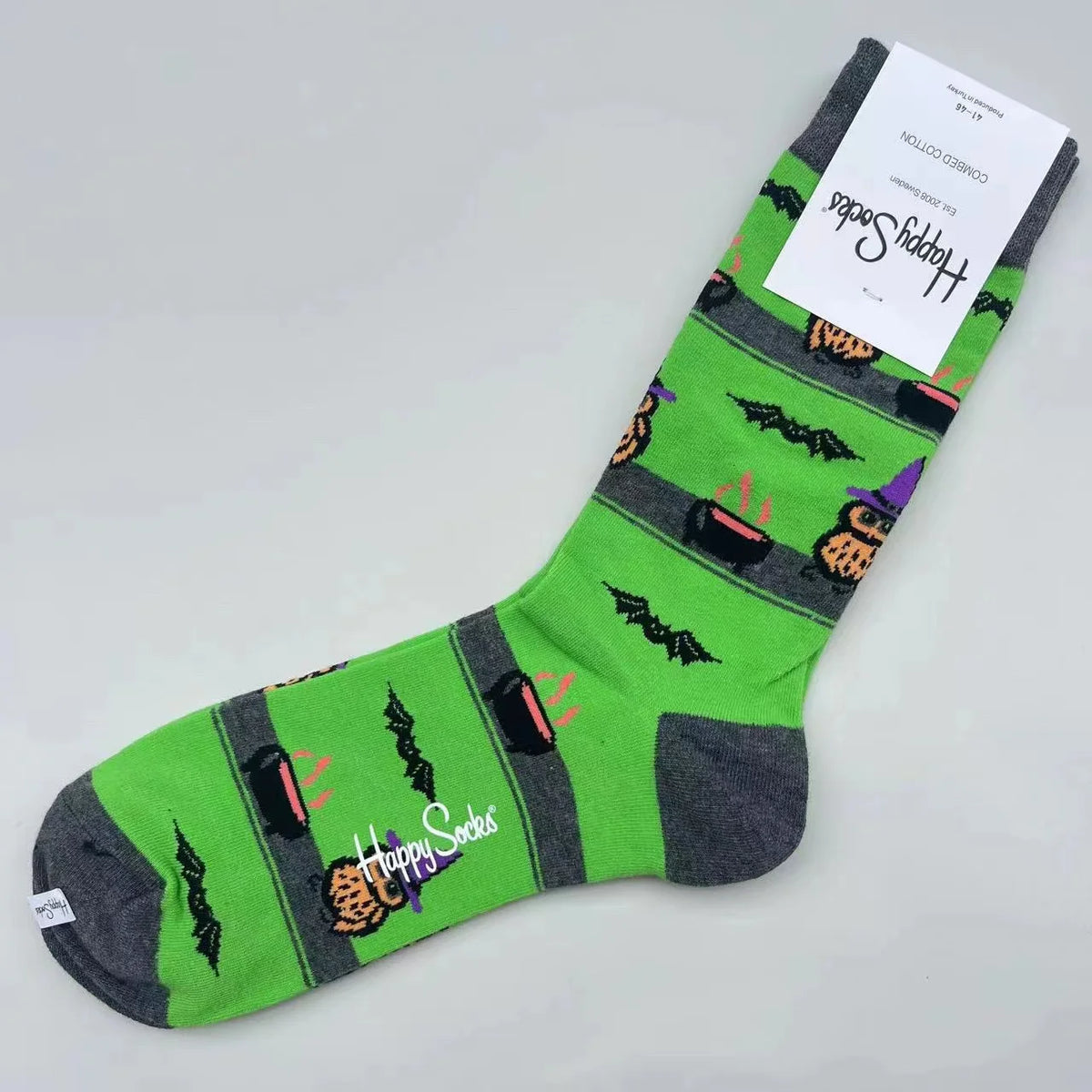 Happy Socks Men's Mid-tube Socks Four Seasons Pure Cotton Classic Socks SIZE 41-46