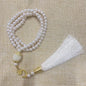 Muslim 99 Prayer Beads Tasbih Rosary Bracelet Islamic Misbaha Pearl Beads Tassel Necklace Ramadan Eid Jewelry for Women Men