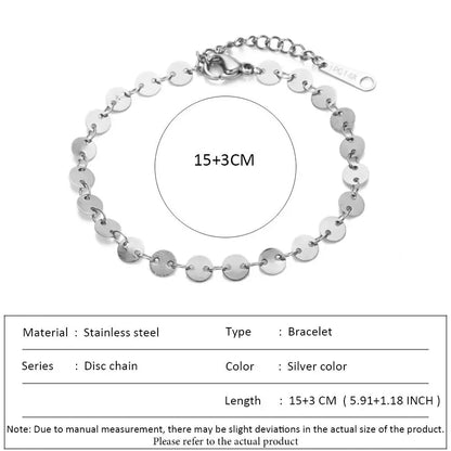 SUNIBI Classic Snake Chain Bracelets for Women Trend  Fashion Stainless Steel Cuban Chain Bracelet Trendy Woman Gifts Jewelry