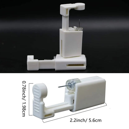 Disposable Nose Piercing Gun Kit with Built-in White Diamond Stud Personal Nose Body Piercing Tool Nose Ring Piercer
