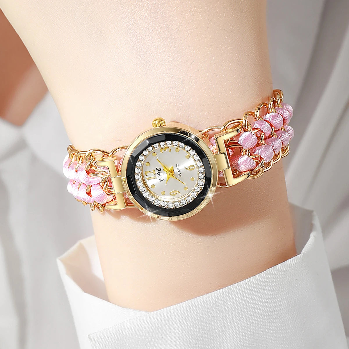 Women's Watch Fashion Braided Rope Bracelet Quartz Watches