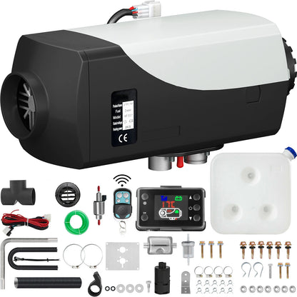 SucceBuy Diesel Heater 12V Diesel Air Heater 8KW Diesel Parking Heater Remote Control with LCD Switch for Car Truck Motor-home