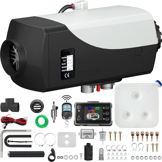 SucceBuy Diesel Heater 12V Diesel Air Heater 8KW Diesel Parking Heater Remote Control with LCD Switch for Car Truck Motor-home