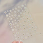 White Flower Petal Cherry Blossom Peach Blossom Falling Petal Floral Gradient 5D Self Adhesive Nail Art Sticker Manicure Decals