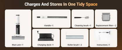 Redkey W15 Pro 3-in-1 Cordless Wet Dry Vacuum Cleaner Self-Cleaning 55°C Drying 180° Lay-Flat Dual-Sided Edge Cleaning 22kPa