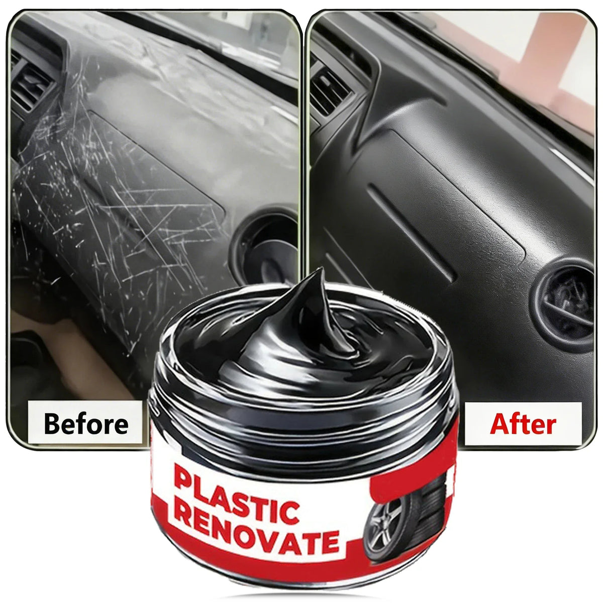 Auto Interior Refurbish Paste Multifunctional Leather Plastic Care Cream Long Lasting Shine Anti Oxidation Protection Coating