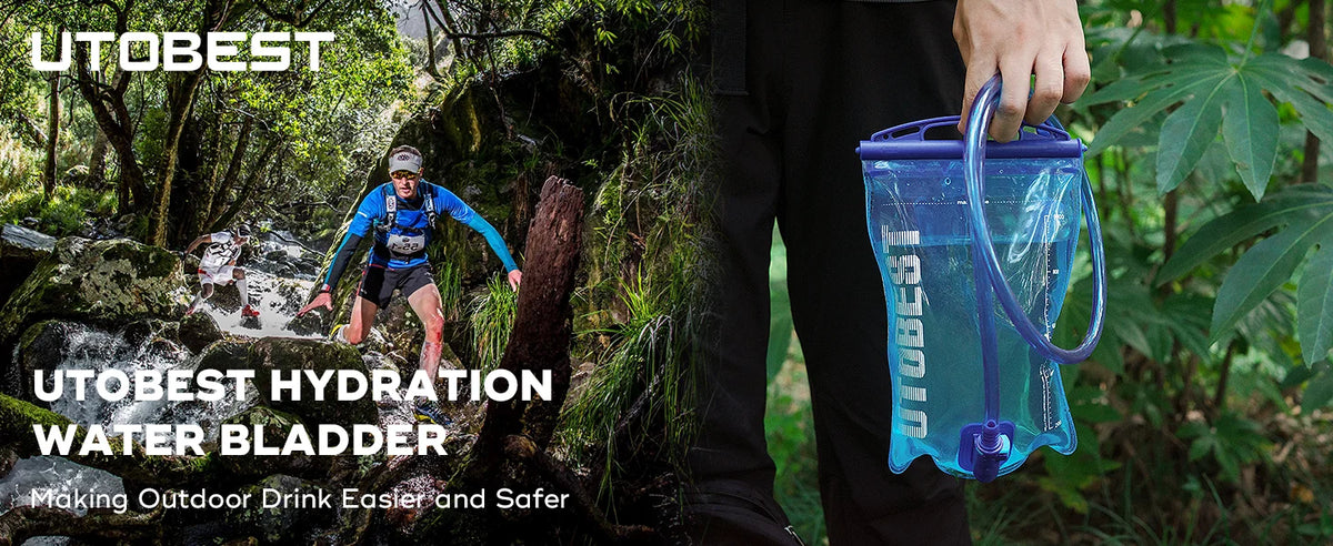 UTOBEST 1L/1.5L/2L/3L Hydration Bladder Water Reservoir Water Bag BPA Free for Running Cycling Hiking