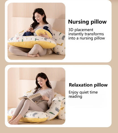 H-shaped Pregnancy Pillows with Detachable Pillowcases Pillows for Pregnant Women Maternity Sleeping Body Holder Support Pillow