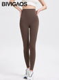 BIVIGAOS High-Quality Summer Sunscreen Shark Leggings Women Ultra-Thin High Elastic Nude Feeling Seamless Sport Fitness Leggings