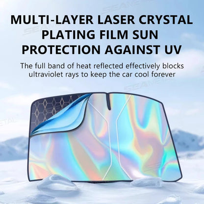 SEAMETAL Car Windshield Sun Shade Five-layer Front Window Sunshade Windshield Sun Protection Cover UV Blocker Summer Car Covers