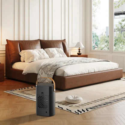 Portable ceramic heater mini room heater with thermostat quiet desk heater for home office