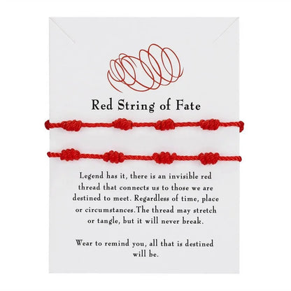 Handmade Knot Bracelet For Women Men Red String Of Fate Wrap Bangle Couple Good Lucky Friendship Jewelry Accessories