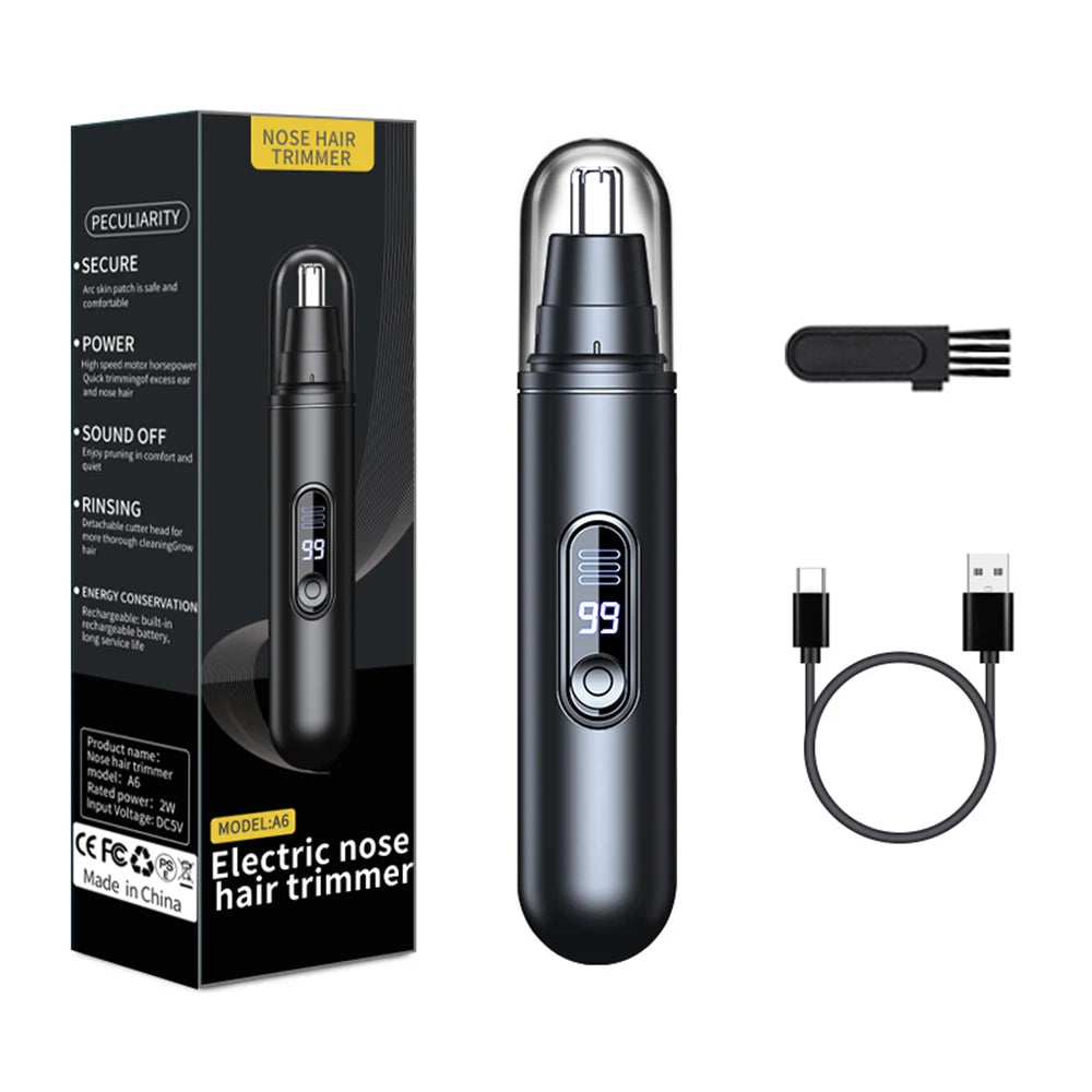 Electric Nose Hair Trimmer Portable Painless Clipper for Men And Women Waterproof Ear And Eyebrow Trimmer for Face Hair Clean