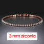 Hip Hop Iced Out 3/4/5mm Crystal Tennis Bracelet for Men Homme Trendy Punk Zirconia Men's Chain on The Hand Streetwear Jewelry