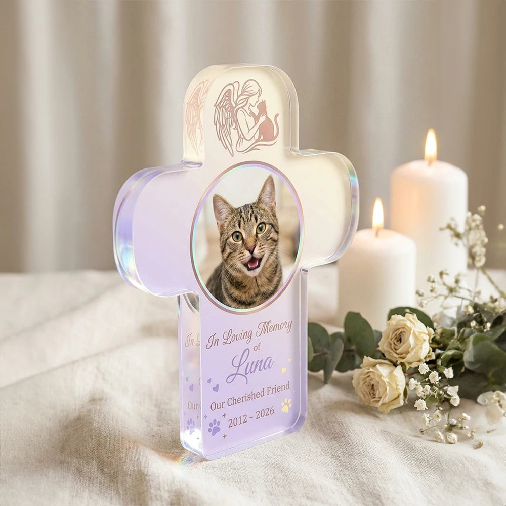 1pc Personalized Custom Pet Memory Plaque,Remembrance Souvenir,Table Decor,Custom Name & Date Text,Pet Lovers,Memorial Holiday