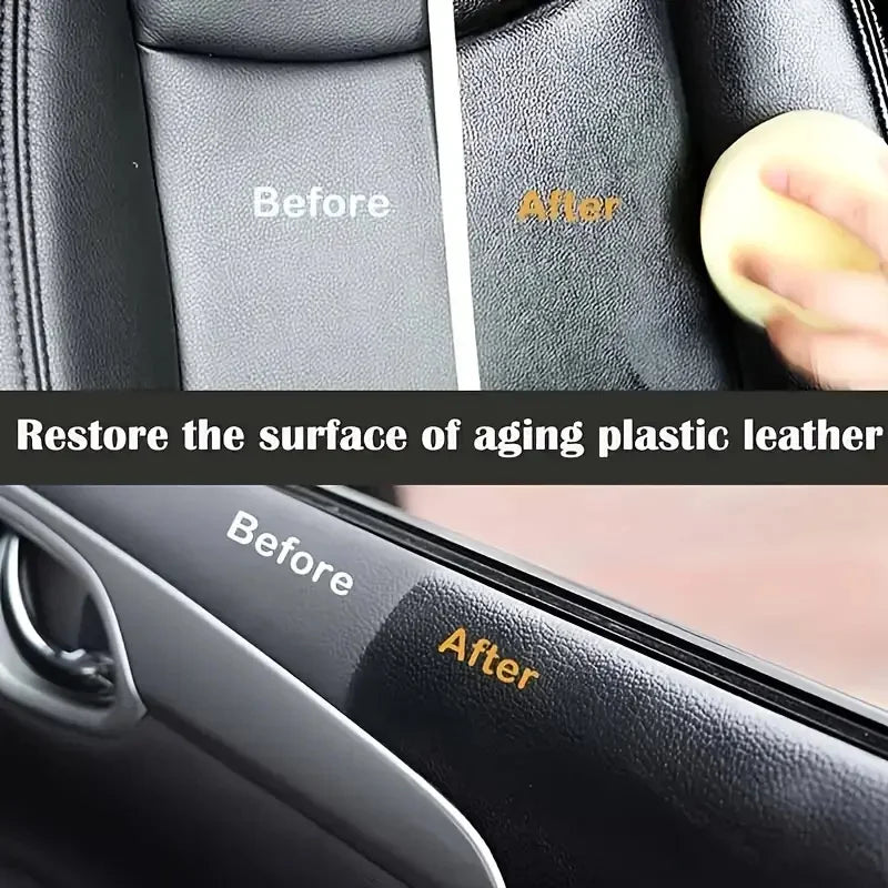 Car Plastic Restorer Back To Black Gloss Auto Interior Leather Panel Clean Renewal Wax Coating Agent Auto Polish Repair Coating