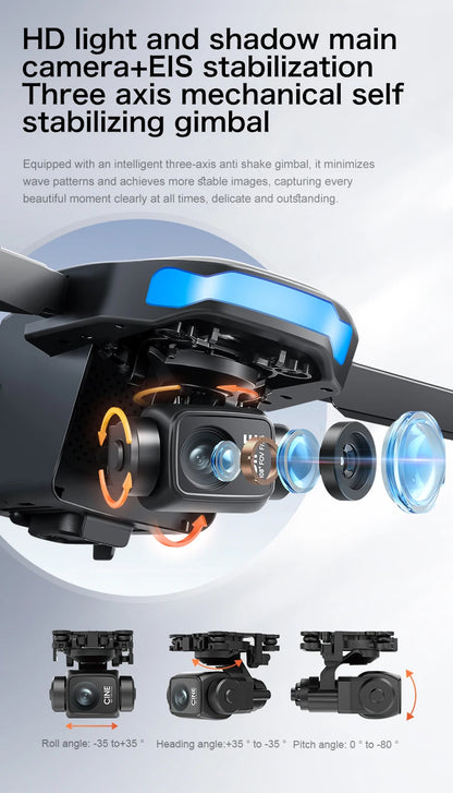 S-X1 MAX GPS Drone Professional 4K Camera 3-axis Gimbal Aerial FPV Brushless Security Drone with Large Screen Control Quadcopter