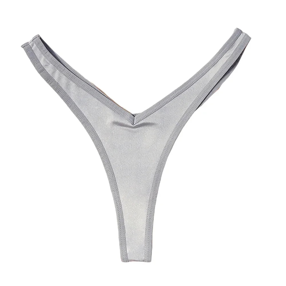 Women Sexy V Waist Sexy Sports Thongs G-string Breathable Panties Low Waist Underwear Knicker T Pants Elastic Bikini Underpants