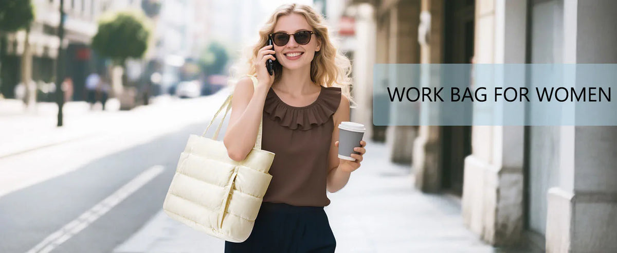 Trendy Quilted Tote Bag for Women Multi Compartment Zip Top Handbag Urban Stylish Daily Use Short Trip bags for women