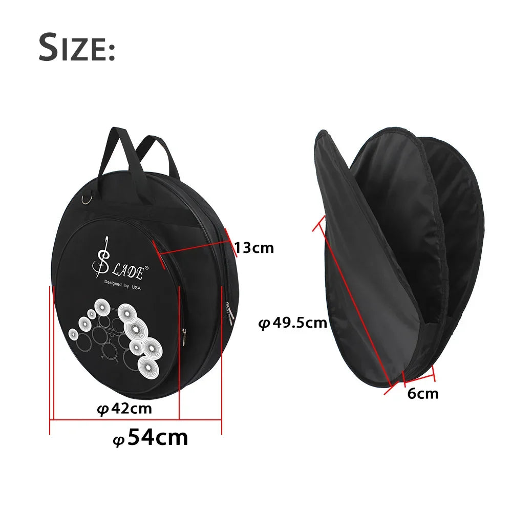M MBAT Cymbal Gig Bag Percussion Instrument Accessories Music Tool Backpack with Removable Interlayer For Cymbal and Drum Sticks