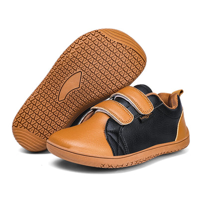 Boys Girls Barefoot Shoes Kids Wide Toe Minimalist Fashion Sneakers Lightweight Hook Loop Artificial Leather Walking Flats
