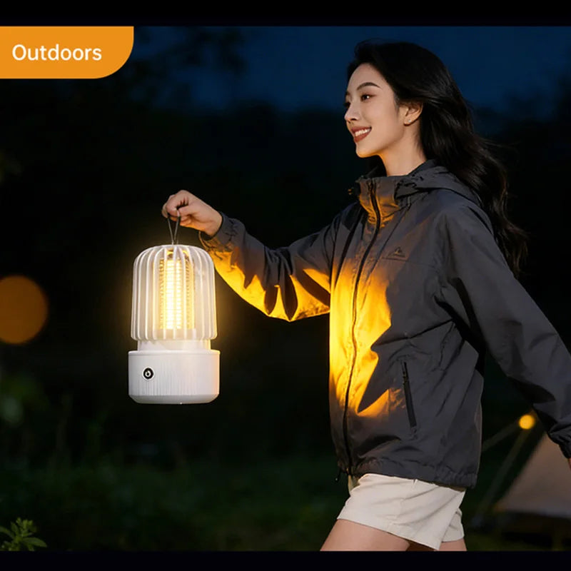 Lenovo Mosquito Killer Lamp Blue UV Light Attract Electric Shock 2-in-1 Bug Zapper 1200mAh Rechargeable For Patio Travel New