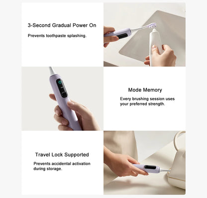 MIJIA Oscillation Electric Toothbrush Pro,Smart 4 Modes,IPX8 Waterproof Sonic Vibration Toothbrushes,180-day Battery Life