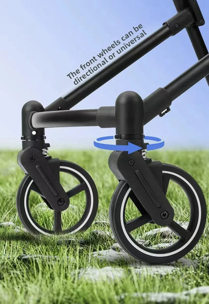Portable pet stroller, dual-mode stroller that can carry both pets and babies at the same time, multifunctional and foldable,  pet carrier