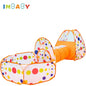 IMBABY 3 in 1 Ball Pool Folding Tent Tunnel for Children Ball Pit Playpen Crawling Tunnel Playground Corral Demgames Games Fence