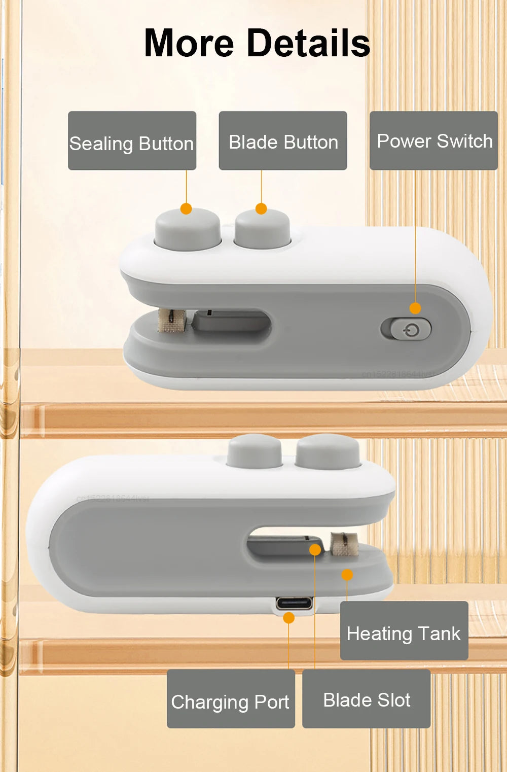 Plastic Bag Sealer Mini Portable Plastic Bags Sealing Machine Handheld Food Packaging Heat Sealer Thermal Plastic Bag Sealants