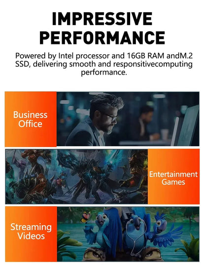 2026 Mini PC Intel Core I9 10980HK N150 Gaming Computer Windows 11 Desktop PC 16GB RAM 1TB 2TB SSD WiFi6 BT5.2 Portable Gamer PC