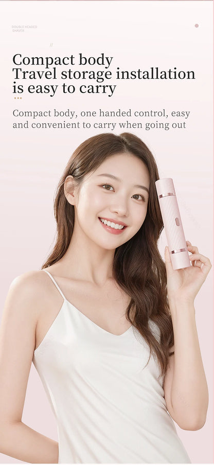 Electric Shaver for Women Bikini Trimmer Facial Mustache Hair Removal Razor Ladies Face Underarm Legs Electric Painless Epilator