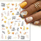 3d Nail Art Decals Elegant White RoyalBlue Roses Flowers Adhesive Sliders Nail Stickers Decoration For Nail Manicure