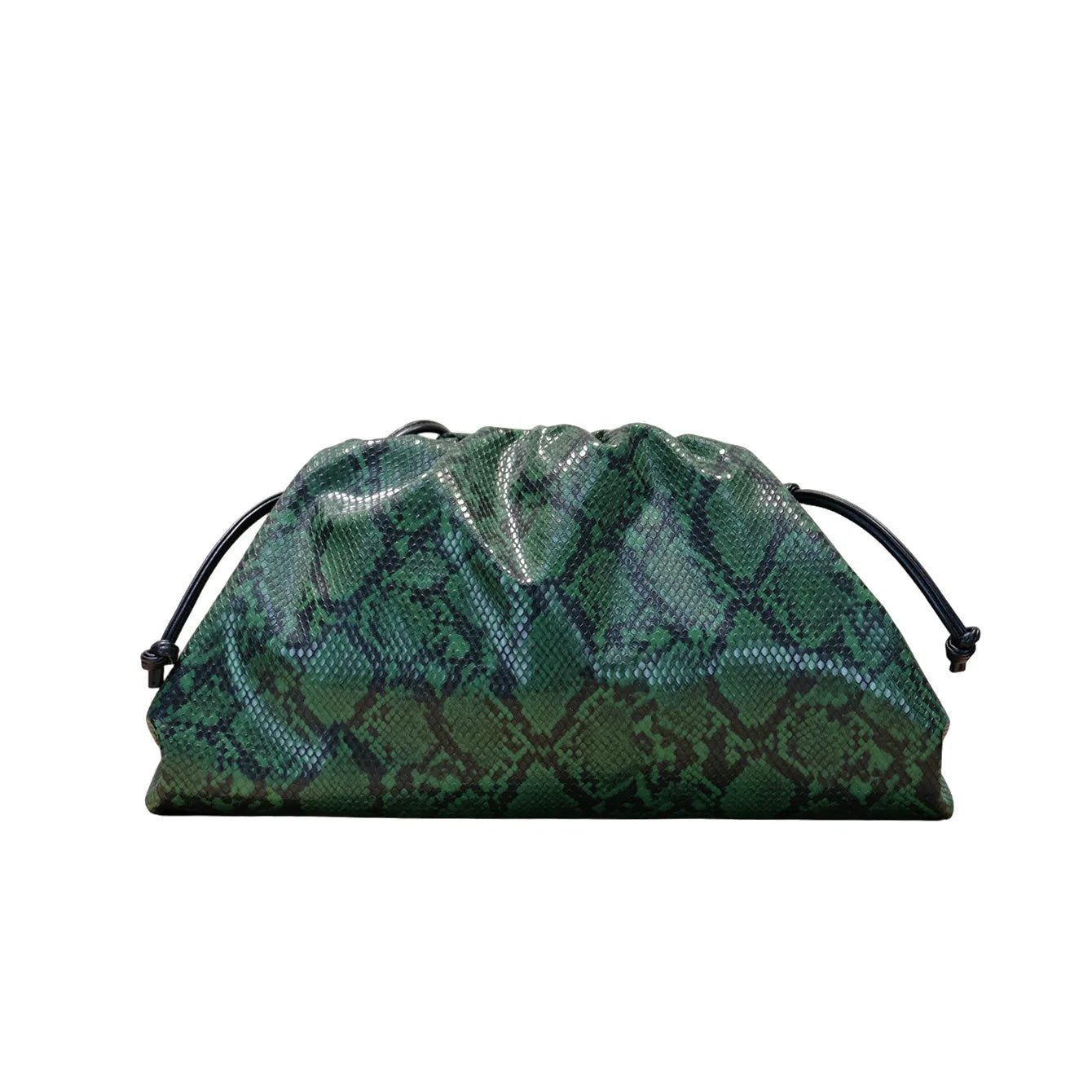 Ruched Serpentine Dumpling Bags for Women Pouch Handbag Cloud Clutch Snake Pattern Shoulder Crossbody Bag Luxury Designer Bag