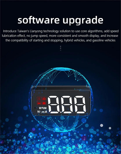 M3 OBD2 HUD / M1 GPS Head Up Display Auto Projection GPS Speedometer Digital Car Accessories Glass Projector Display HUD Alarm