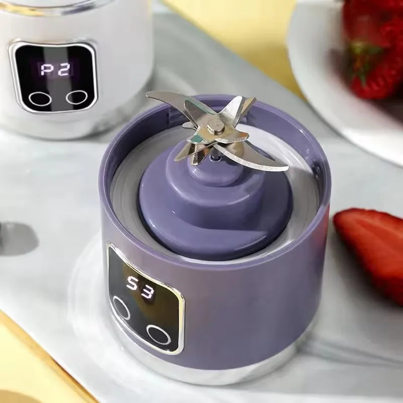 2026 New Household Charging MINI Crushed Ice Electric Juicer Powerful Motor 450ML Large Capacity Digital Display Juice Cup