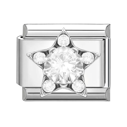Fashion Heart Bow Knot Butterfly Star Rose Flowers Italian Charm Links Fit 9mm Stainless Steel Bracelet Women DIY Making Gift