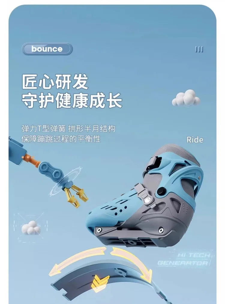 Fitness Roller Skating Kangaroo Bounce Shoes Unisex Fitness Exercise Rebound Shoes And Roller Shoes 2 In 1