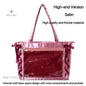 Japanese Sweet Women Ribbon Ita Bag Cute Lolita Girl Transparent Handbags Fashion Large Capacity Tote Bag Aesthetic Shoulder Bag