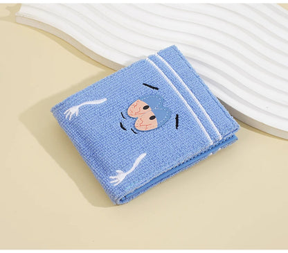 Plush Cartoon Wallet for Women Soft Fuzzy Surface with Zip PU Leather Coin Purse Closure Cute Casual Gift for Girls