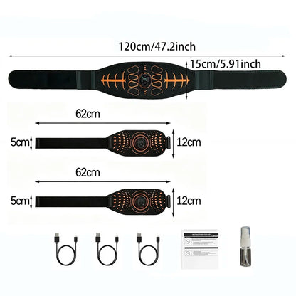 Smart Fitness Belt Abs Trainer USB Charge Body Arm Massage Workout For Men And Women