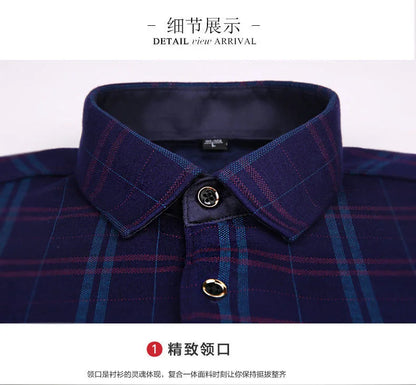 2025Men's Casual Warm Shirts Autumn Winter Long Sleeve Plaid Shirt Thick Warm Tops Men High Quality Soft Large Size Shirt Camisa