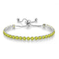 Adjustable Colorful Birthstone Tennis Bracelets for Women 4MM Crystal Bangle Female Hand Chain Trend Jewelry Accessories H133