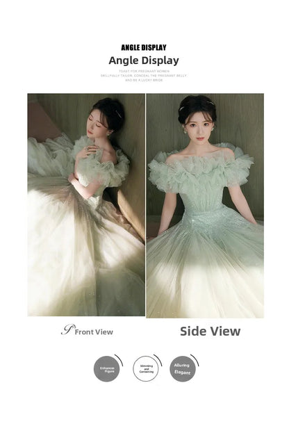 Ele een Evening Gown for Women High-End Luxury Fairy T Performance Host Dr Korean Sle Floral Mid-Waist Slim Fit