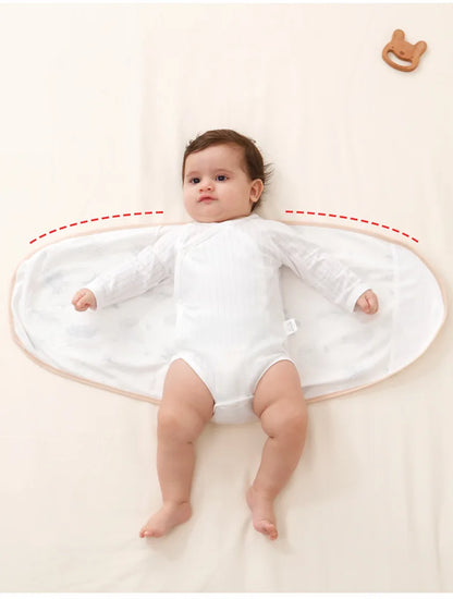 Baby Swaddle Blanket 0-6 Months Strap Protect Belly Baby Sleeping Blanket Wrap for New Born Thin-style for Summer