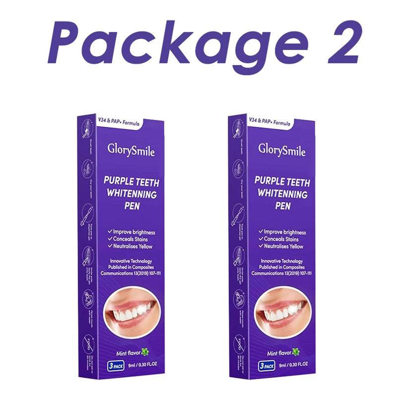 Magical Purple Teeth Whitening Pen Freshing Breath Oral  Deep Cleaning Stain Removal Dentifrice Teeth Cleaning Essence Oral Care