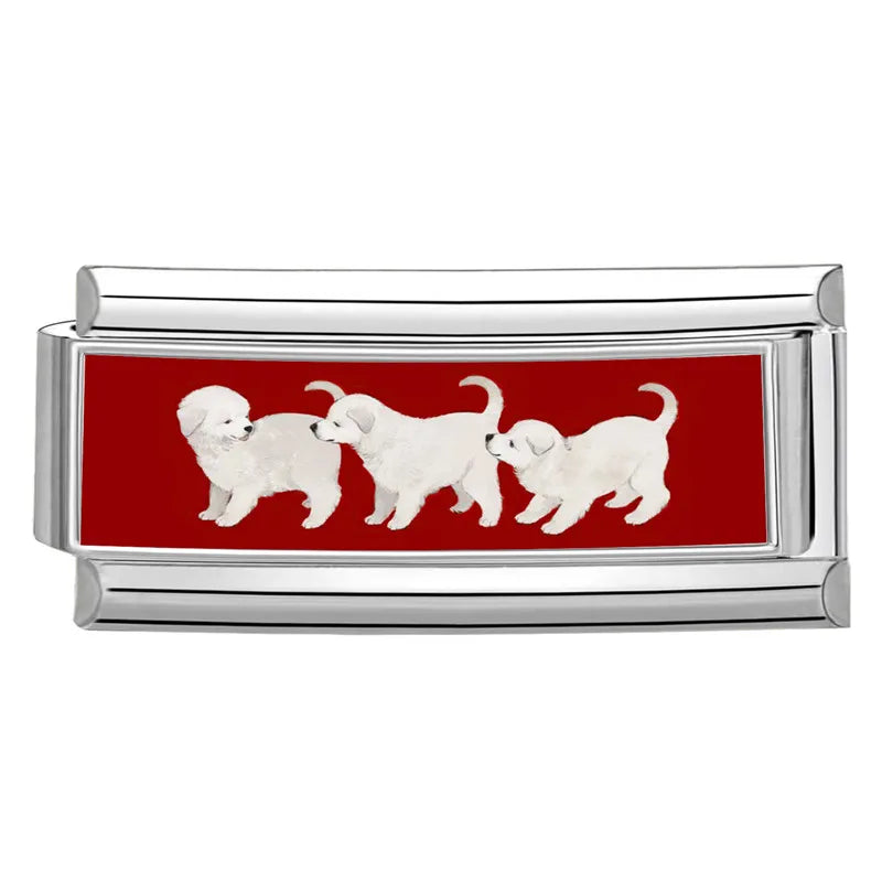 Wholesale Cute Animal Swimming Dogs Cats Sheep Charm Bracelet Fit 9mm Bracelet Stainless Steel Italian Links Making DIY Jewelrys