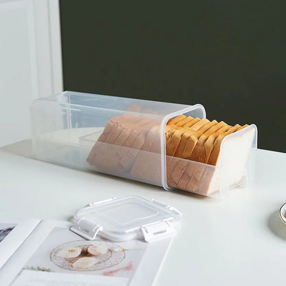 Plastic Bread Box with Sealing Lid and Tray, Bread Storage Box, Sandwich Bread Storage Box, Pasta Storage Box, Multigrain Jar