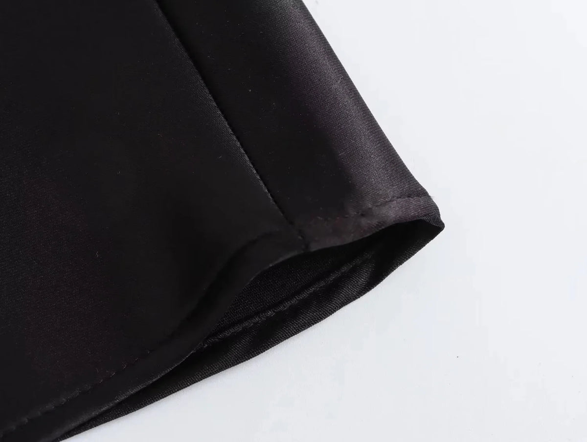 KONDALA Vintage Satin Solid Long Skirts Women High Waist Elastic Silky Skirts Fashion 2025 Spring Elegant Straight Skirts